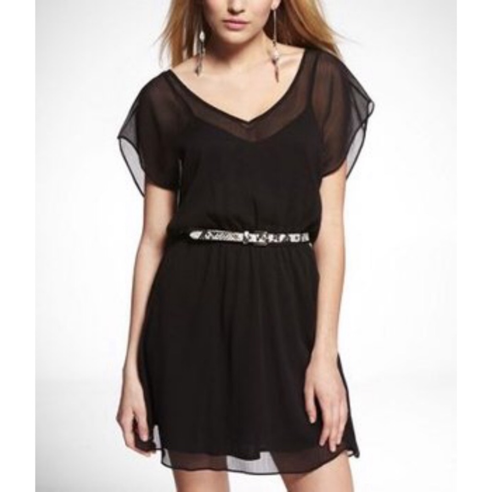 EUC Express Black Sheer Dress. Size X Small.